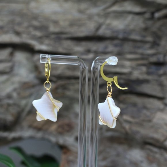 Earrings / gold-plated / hypoallergenic - Picture 4 of 6